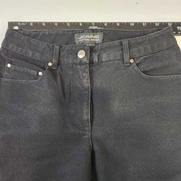 Votre Nom Bootcut Jeans Womens 2 Mid Rise Black Stretch Denim 26 X 31 - Picture 4 of 10